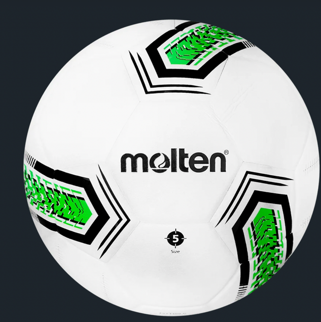 Balón Fútbol Molten F5Y1400-G Piel Sintetica Laminado Blanco/verde N°5 Storyland