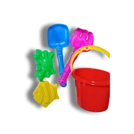 Set de Juguetes de Playa Colores variables 5 Piezas para Niños – Cubeta, Pala, Rastrillo y Moldes de Arena, Juego Infantil para Playa y Jardín
