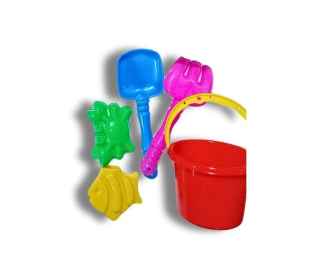 Set de Juguetes de Playa Colores variables 5 Piezas para Niños – Cubeta, Pala, Rastrillo y Moldes de Arena, Juego Infantil para Playa y Jardín