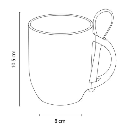 Taza para sublimar exterior blanco e interior de color Negro.