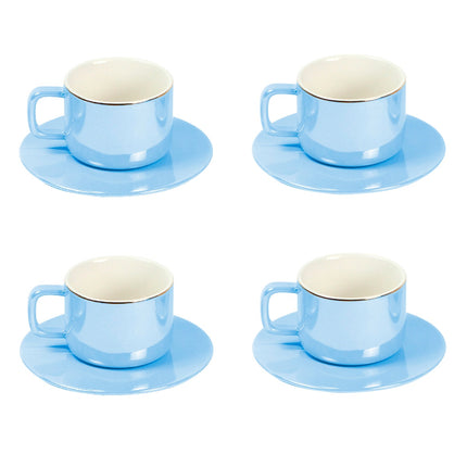 Juego De 4 Tazas De Ceramica Con Plato TE-235 - Storyland
