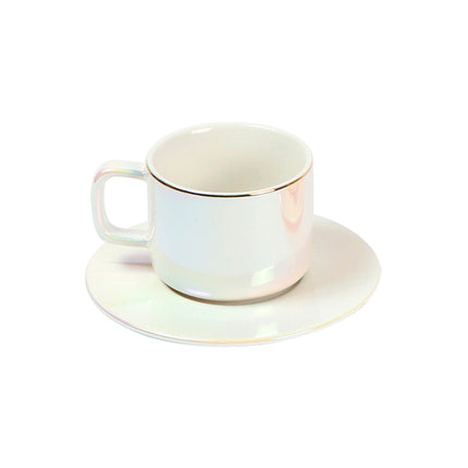 Juego De 4 Tazas De Ceramica Con Plato TE-235 - Storyland