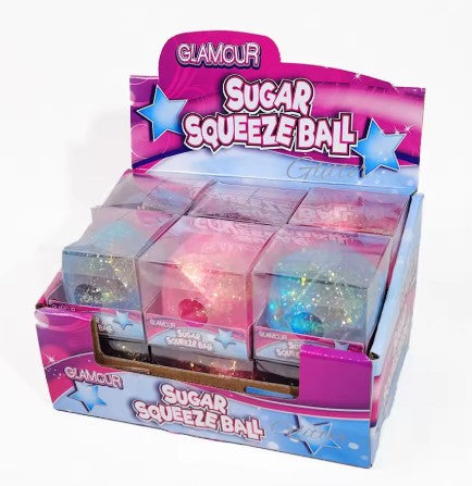12  Squishy Antiestrés Diamante con Glitter Antiestrés colores surtidos