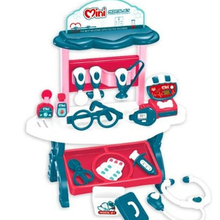 Set de Doctor para Niños con Mesa de Consultorio, Mini Medical Set, Juego de Roles Educativo para Niños