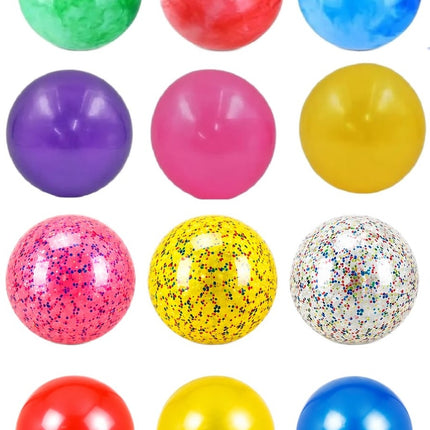 12 Pelotas de Plástico lisa NO. 8 | Balón Ligero para Juegos, Escuela, Playa y Exterior | Colores Surtidos