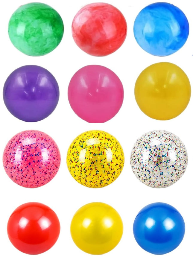 12 Pelotas de Plástico lisa NO. 8 | Balón Ligero para Juegos, Escuela, Playa y Exterior | Colores Surtidos