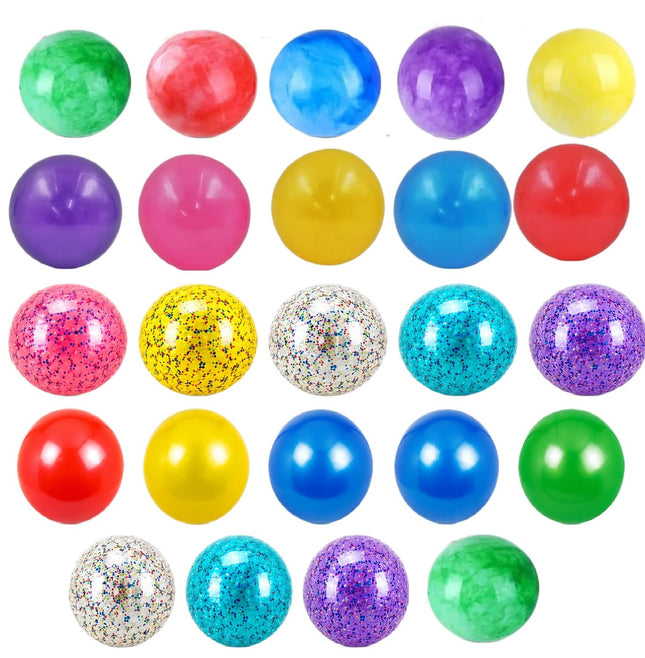 24 Pelotas de Plástico lisa NO. 8 | Balón Ligero para Juegos, Escuela, Playa y Exterior | Colores Surtidos