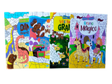 Set de  libros de colección para colorear por Números 4 modelos Diferentes Storyland