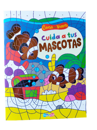 Libro para colorear Cuida a tus Mascotas por Numeros 24 pag. Storyland BCDAR3142