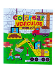 Libro para colorear Vehiculo por Numeros 60 pag. Storyland
