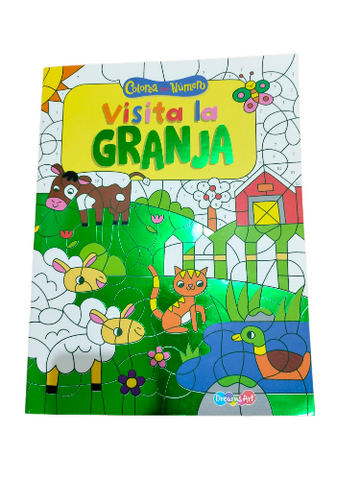 Libro para colorear Visita la granja por Numeros 24 pag. Storyland BCDAR3142