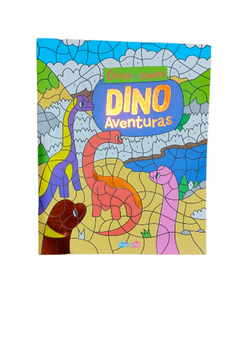 Libro para colorear Dino aventuras por Numeros 24 pag. Storyland BCDAR3142