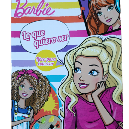 Set 12 pz BARBIE LIBRO PARA COLOREAR LO QUE QUIERO SER