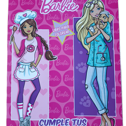 BARBIE  LIBRO PARA COLOREAR CUMPLE TUS SUEÑOS