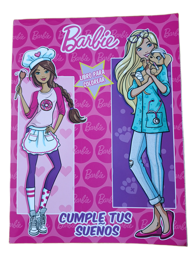 BARBIE  LIBRO PARA COLOREAR CUMPLE TUS SUEÑOS