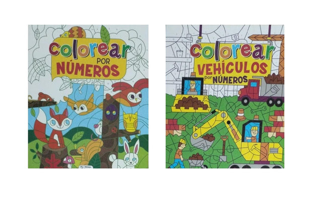 set de 2 libros Colorea por Numero