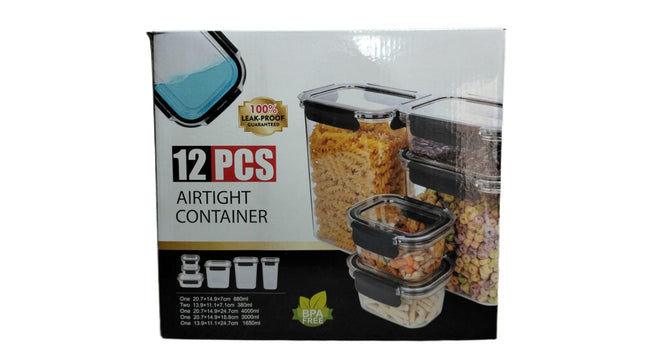 Set De Contenedores Herméticos De Alimentos 12 piezas