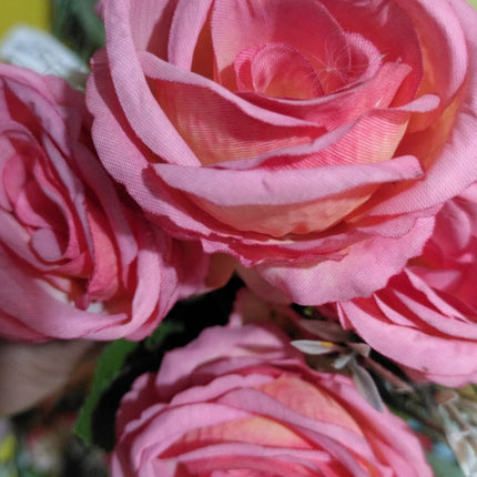 Pack de 4 ramos de rosas artificiales 29 cm para decoración