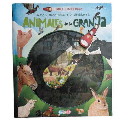 Libro Linterna Animales de Granja 24pag 25x28cm
