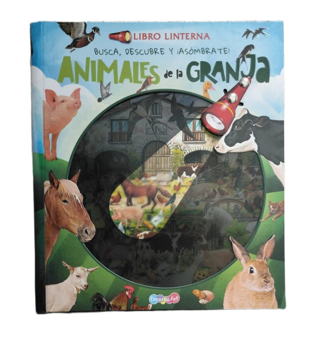 Libro Linterna Animales de Granja 24pag 25x28cm