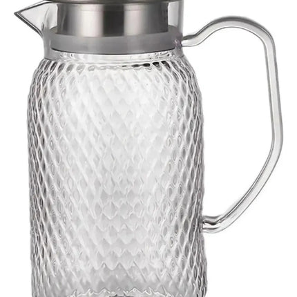 Jarra de Vidrio con 4 Vasos Transparentes – Set para Agua, Jugos, Limonada y Bebidas Frías – Elegante y Resistente