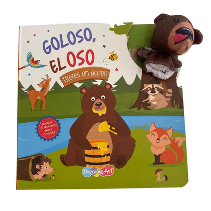 Goloso, el oso Titeres en accion 10pag 16x16cm
