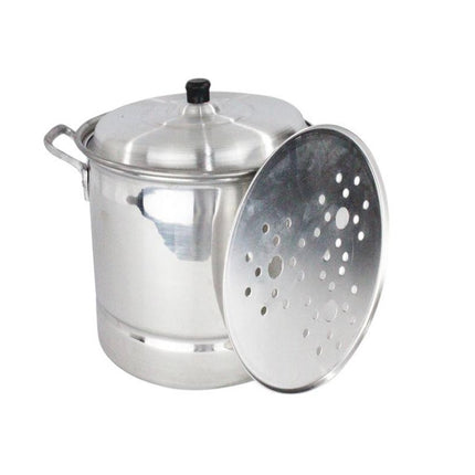 Vaporera 100 %  Aluminio de 10 Litros | Olla Vaporera con Asas Resistentes para Tamales
