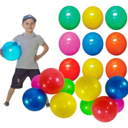 6 Pelotas de Plástico lisa NO. 8 | Balón Ligero para Juegos, Escuela, Playa y Exterior | Colores Surtidos