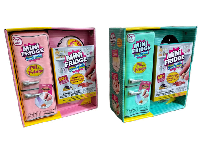 24 Mini Refrigerador de Juguete Coleccionable, Mini Fridge con Accesorios, Juguete de Cocina para Niños y Niñas, Juego de Imaginación, Regalo Infantil