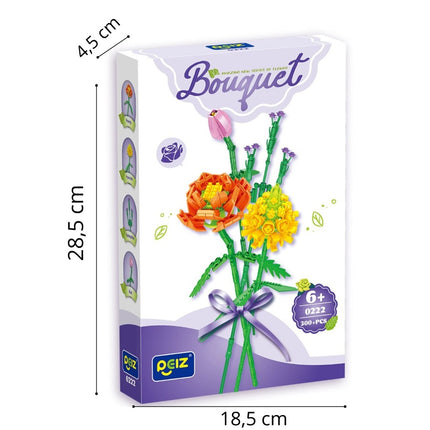 Bloques para Armar Ramo de Flores, Juego de Construcción Floral para Niñas y Niños, Set Creativo de Piezas Coloridas, Regalo Divertido