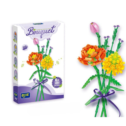 Bloques para Armar Ramo de Flores, Juego de Construcción Floral para Niñas y Niños, Set Creativo de Piezas Coloridas, Regalo Divertido