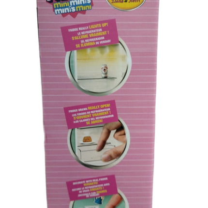 1 Mini Refrigerador de Juguete Coleccionable, Mini Fridge con Accesorios, Juguete de Cocina para Niños y Niñas, Juego de Imaginación, Regalo Infantil