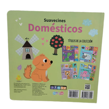 LIBRO CUENTO 23X23CM SUAVECINES 10PAG DOMESTICOS LIBRO CON TEXTURAS