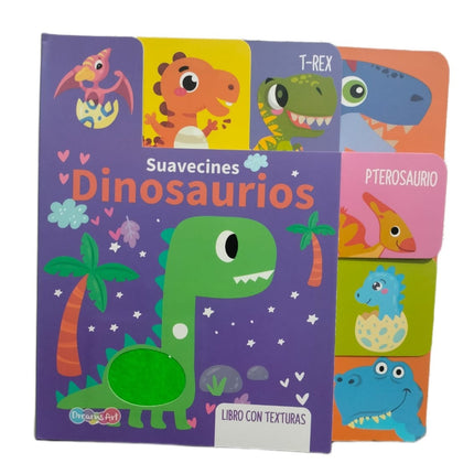LIBRO CUENTO 23X23CM SUAVECINES 10PAG DINOSAURIOS LIBRO CON TEXTURAS