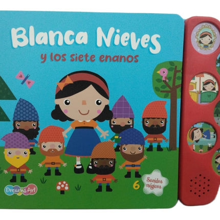 LIBRO CUENTOS 18X18CM SONIDOS MAGICOS 12 PAG BLANCA NIEVES Y LOS SIETE ENANOS
