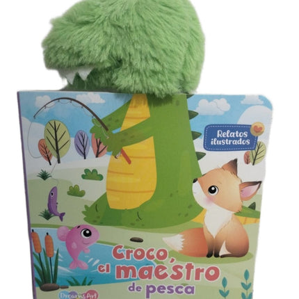 LIBRO CUENTO CROCO EL MAESTRO DE PESCA RELATOS ILUSTRADOS 16X16CM 8PAG