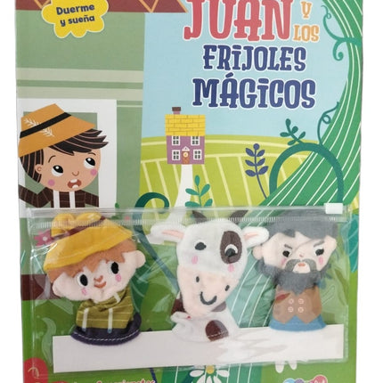 LIBRO CUENTO 21X28CM DUERME Y SUEÑA CON TITERES 10PAG JUAN Y LOS FRIJOLES MAGICOS