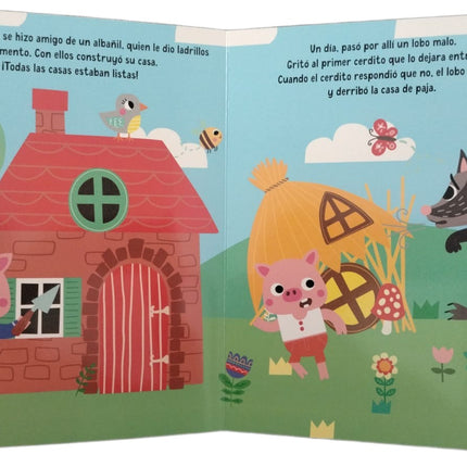 LIBRO CUENTO 21X28CM DUERME Y SUEÑA CON TITERES 10PAG LOS TRES CERDITOS