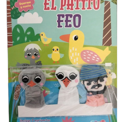 LIBRO CUENTO 21X28CM DUERME Y SUEÑA CON TITERES 10PAG EL PATITO FEO