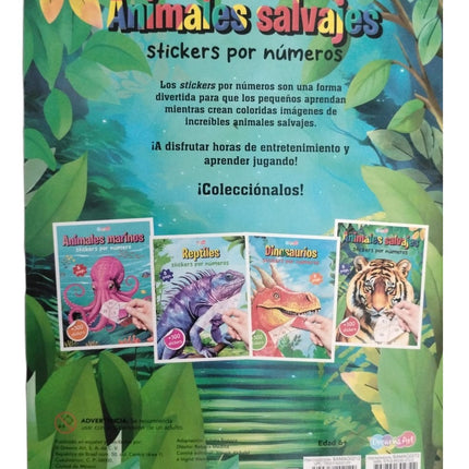 LIBRO ACTIVIDADES 21X28CM ANIMALES EXTREMOS CON STICKERS 8 PAG ANIMALES SALVAJES
