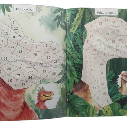 LIBRO ACTIVIDADES 21X28CM ANIMALES EXTREMOS CON STICKERS 8PAG DINOSAURIOS