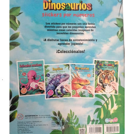LIBRO ACTIVIDADES 21X28CM ANIMALES EXTREMOS CON STICKERS 8PAG DINOSAURIOS