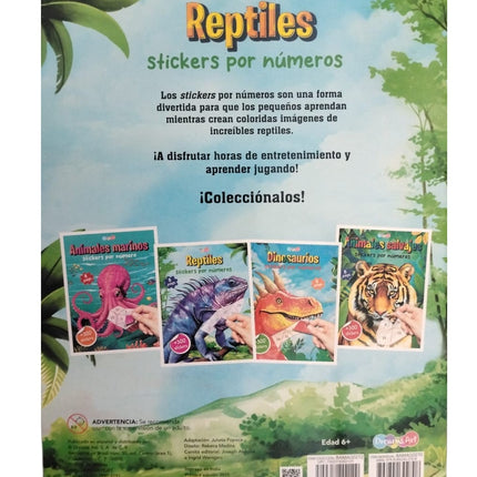 LIBRO ACTIVIDADES 21X28CM ANIMALES EXTREMOS CON STICKERS  8 PAG REPITLES