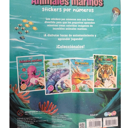 LIBRO ACTIVIDADES 21X28CM ANIMALES EXTREMOS CON STICKERS 8PAG ANIMALES MARINOS