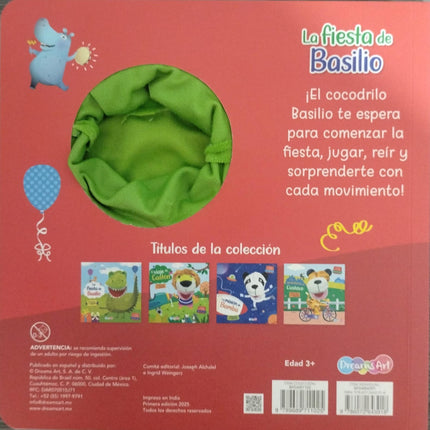 LIBRO CUENTO LA FIESTA DE BASILIO DIVERSION CON TITERES 22X22CM 10PAG