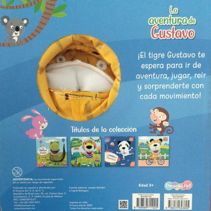LIBRO CUENTO LA AVENTURA DE GUSTAVO DIVERSION CON TITERES 22X22CM 10PAG (Copia)