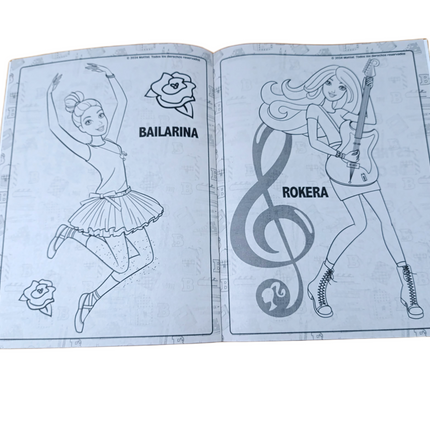 Set 12 pz BARBIE LIBRO PARA COLOREAR LO QUE QUIERO SER