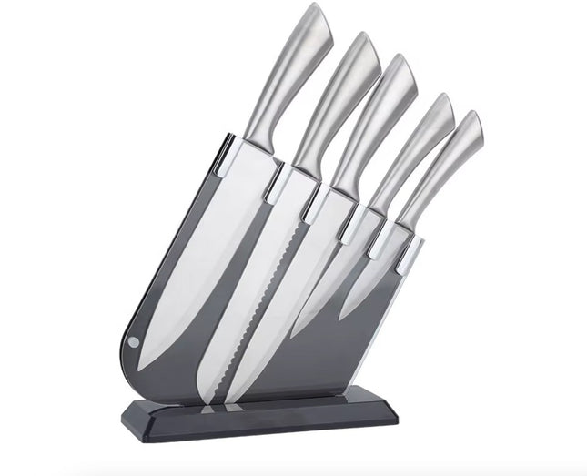 Juego de cuchillos de cocina 5 pzas y base 060612 - Storyland