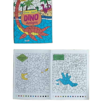 Libro de Colorear por numero chico para Niños 27x21cm 24 Páginas