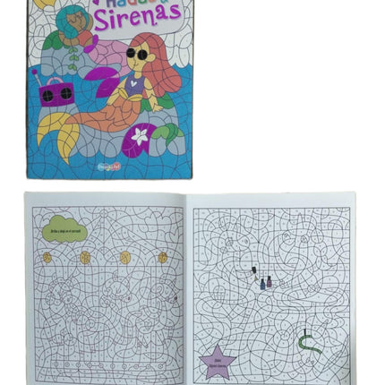 Libro de Colorear por numero chico para Niños 27x21cm 24 Páginas